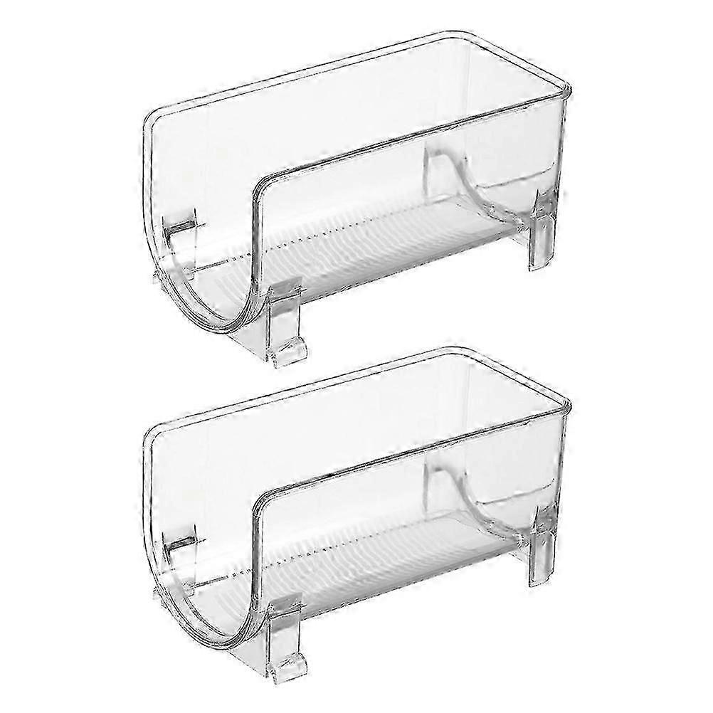 Transparent Plastic Wine Rack for Storage Drawer Style 2Pcs Stackable