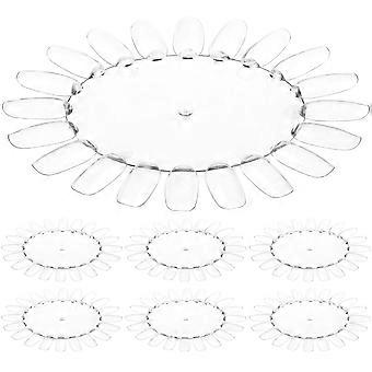 10 sztuk Akrylowe Nail Art Practice Wheel Color Display Chart (Przezroczysty)