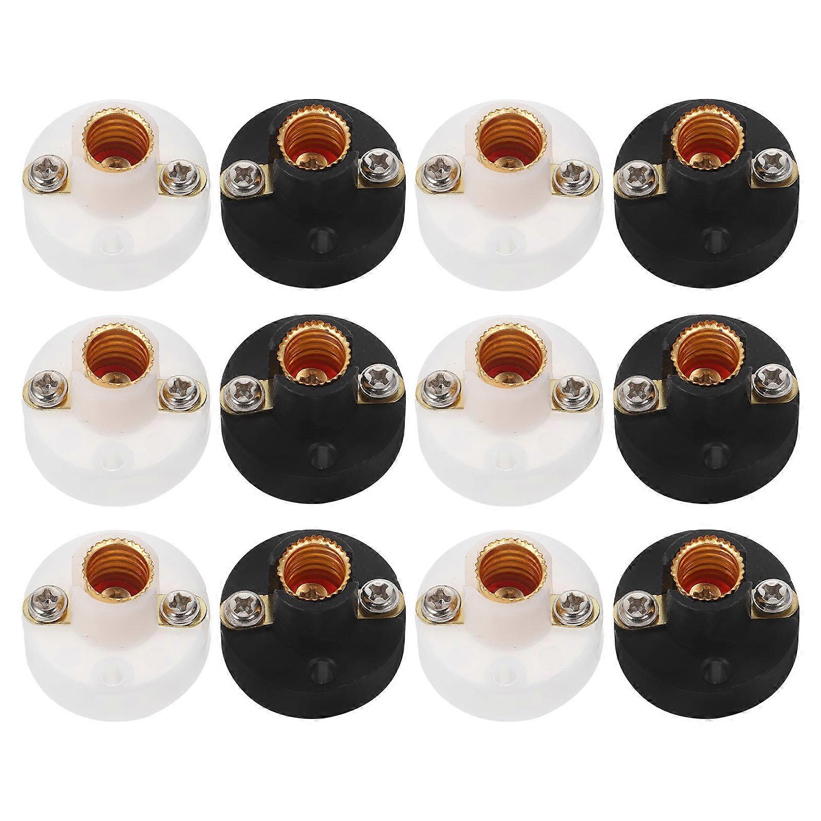 12pcs E10 Screw Bulb Socket Plastic Lamp Holder Base Holders for DIY Science Experiments Student Physics Projects Electrical Testing Supplies