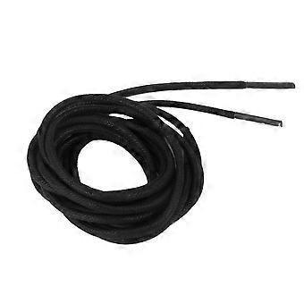 3mm gewachste baumwolle runde schnürsenkel schwarze schnürsenkel brogues schuhe (schwarz)