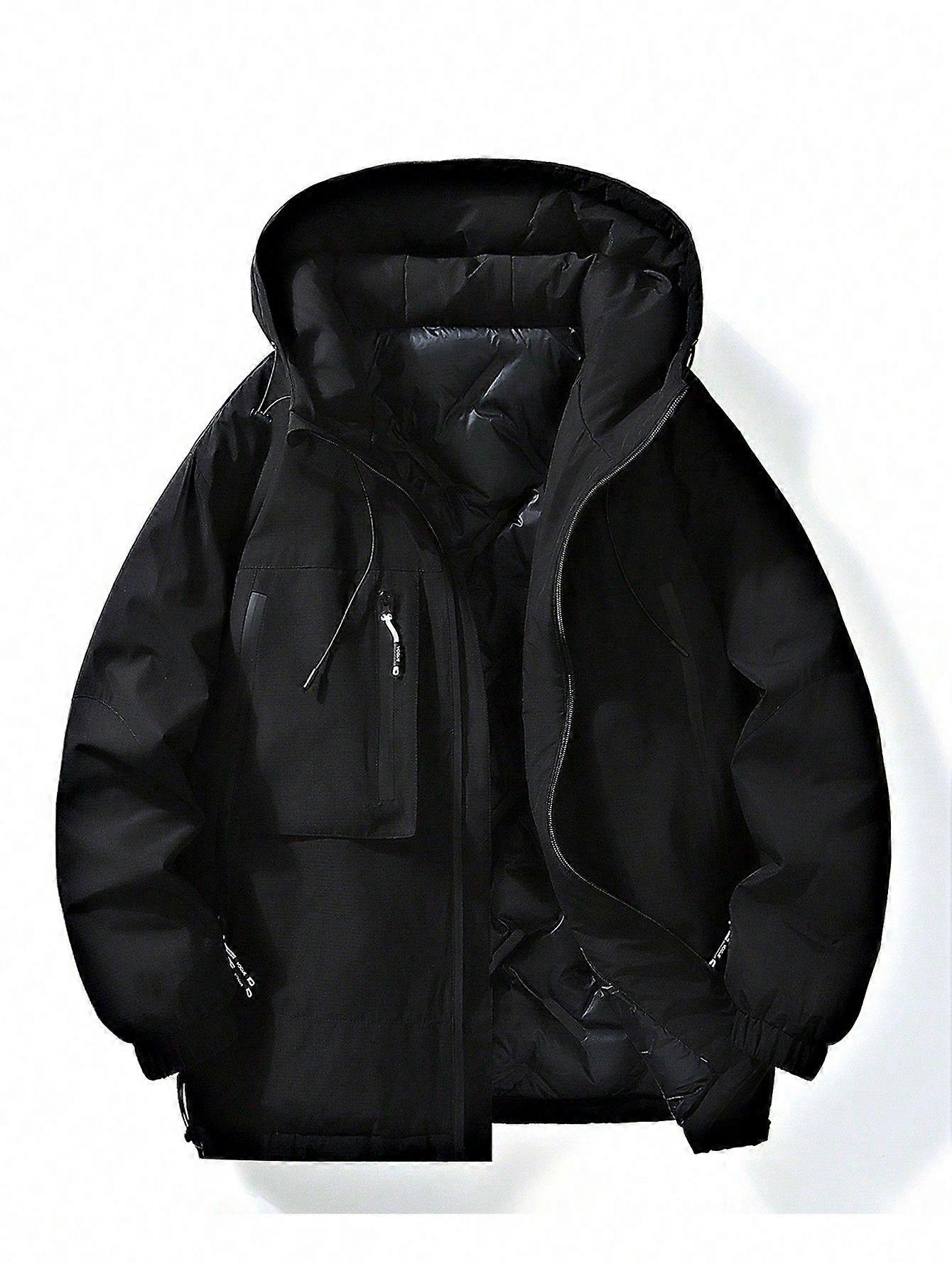 Heren Zip Up Hooded Down Coat