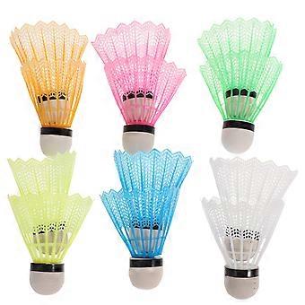 12 stuks Nylon Feather Shuttlecocks Training Plastic Badminton met grote stabiliteit en duurzaamheid voor binnensporten