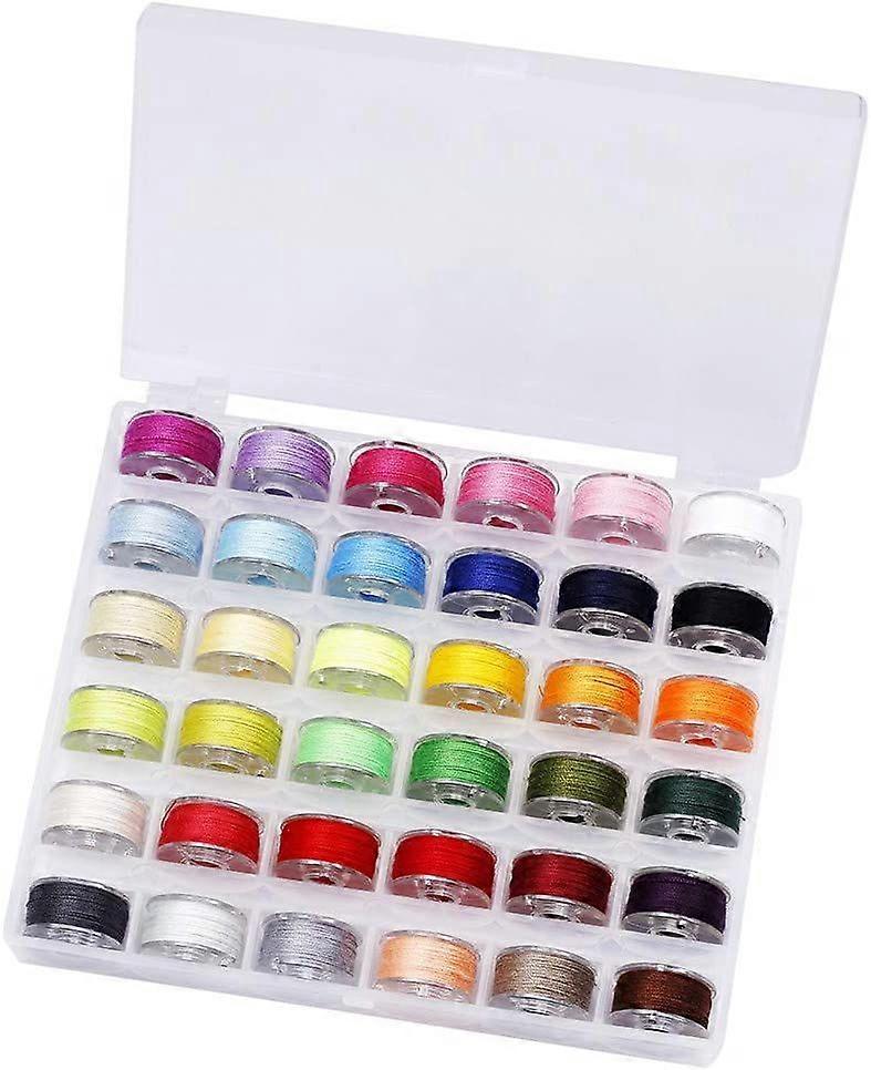 Sewing Machine Bobbin Threads with Storage Case Box Assorted 36pcs