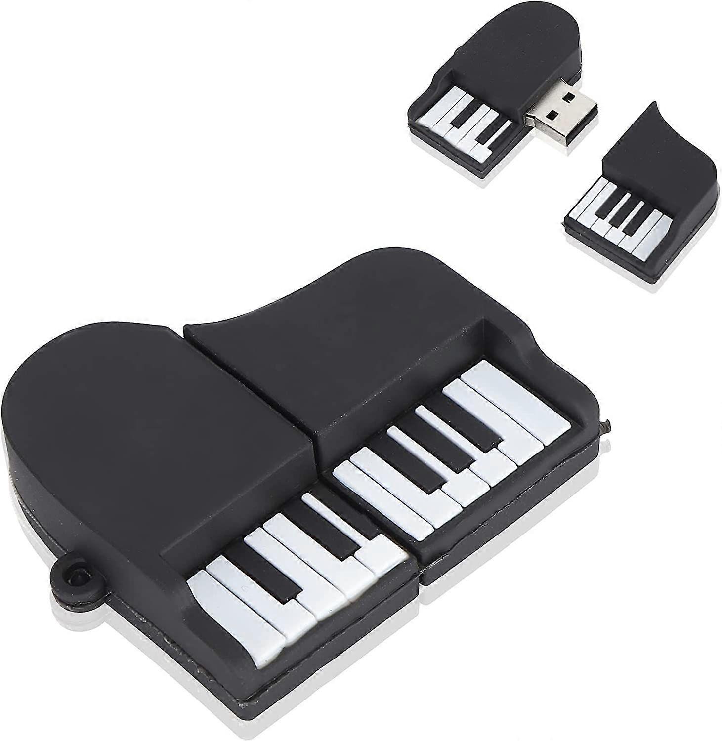 USB 2.0 Flash Drive, Portable Piano Shape U Disk Memory Stick Data Storage(64GB)