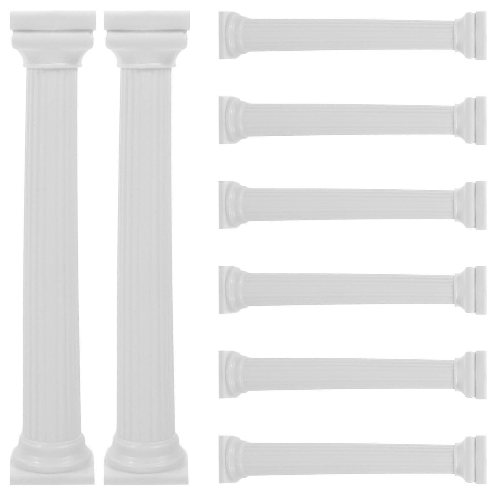 Column Cake Pillars Stability Decorative Parties Round 8Pcs