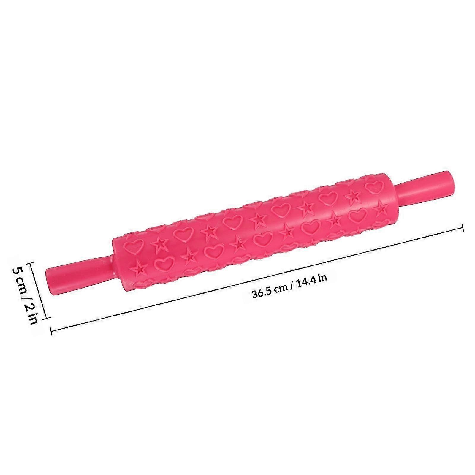 DIY Embossed Rolling Pin Plastic Rolling Pin for Kitchen Use 4Pcs