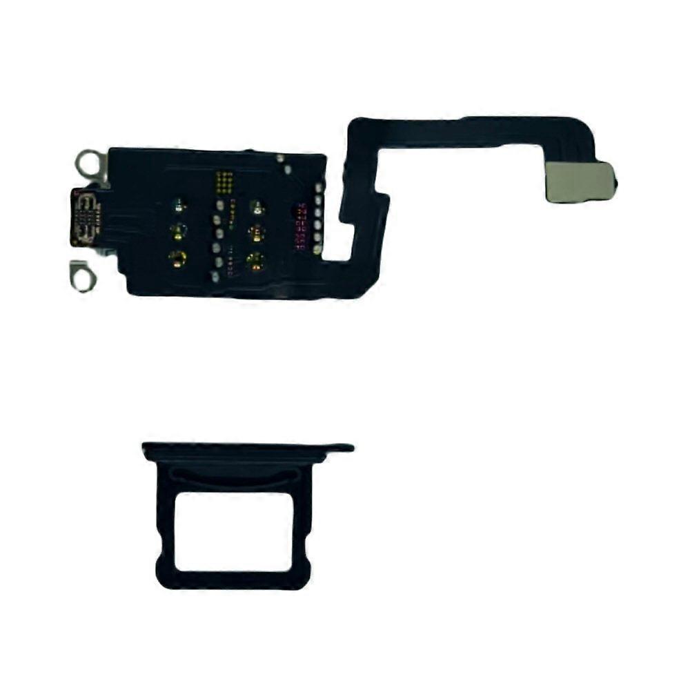 Dual Sim Reader and Sim Tray for iPhone 16 Plus Black
