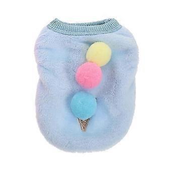Confezione da 1 pezzo di abbigliamento caldo per cani, blu, ideale per passeggiate rilassanti all'aperto.