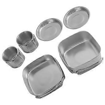 Camping Pot Outdoor Cooking Pot for Multi-Use 2Sets Stainless Steel Cookware