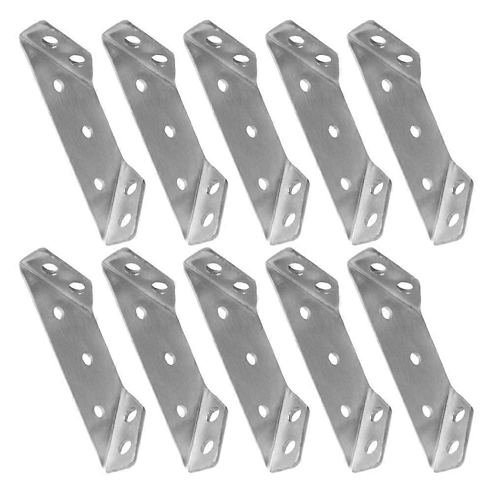 10pcs Angle Brackets Stainless Steel Corner Code Cabinet Supports Hanging Corner Brackets
