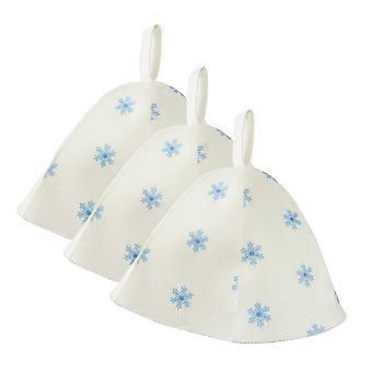 3 Pack Felt Sauna Hat for Women Thickened Protection with Hanging Ring for Spa and Home