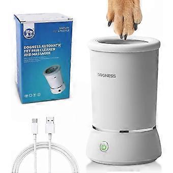 Elektrischer Pfotenreiniger mit 360°-Drehung und automatischer Reinigung, inklusive weichem Silikon-Waschbecher für alle Hunde und Katzen
