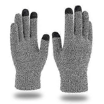 Winterhandschuhe für Männer und Frauen, Touchscreen SMS, warme Handschuhe mit weichem Thermo-Strickfutter, elastische Manschette