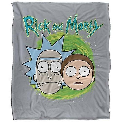 Rick And Morty Floating Heads Soft Touch Blanket
