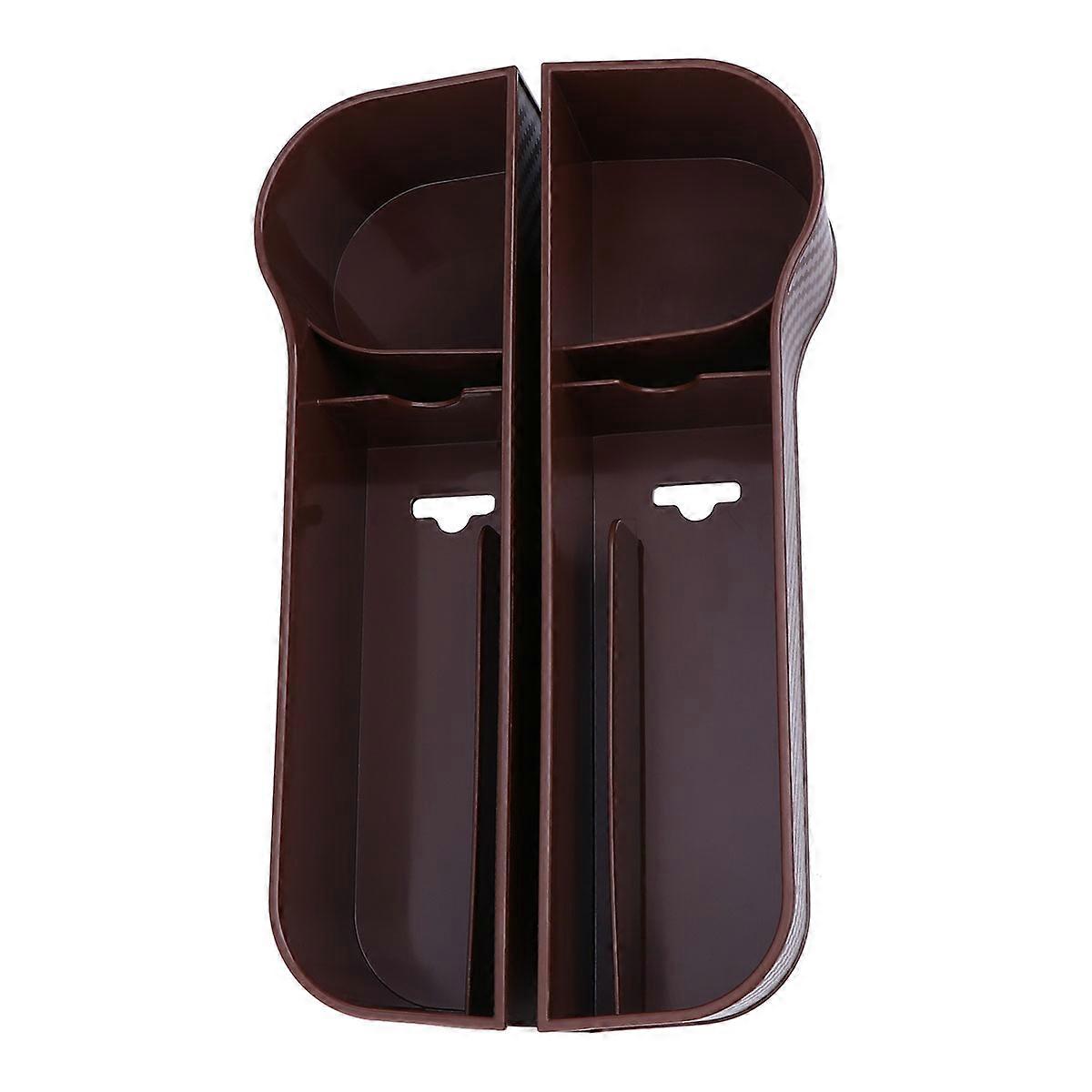 Car Seat Case for Car Storage 2Pcs Practical Brown Gap Box