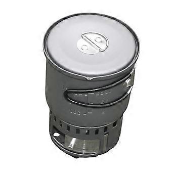 Trail Cooking Gear with Spirit Stove Support, Aluminum Construction, Air-Passage Openings, and Folding-Wire Cup for Camping Multicolor