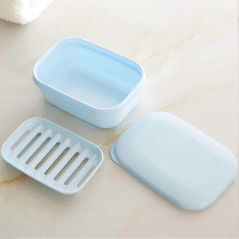 Soap Container with Drain Double Layer for Bath Use 8Pcs Soap Holder
