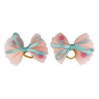 Pet Hair Bands Bowknot Hair Band for Pets 10Pcs Assorted Color Decor