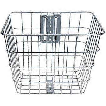 Cesta de bicicleta Cesta de bicicleta de servicio pesado para adultos para almacenamiento delantero de bicicleta Plata 33.5x28.5cm 1Set