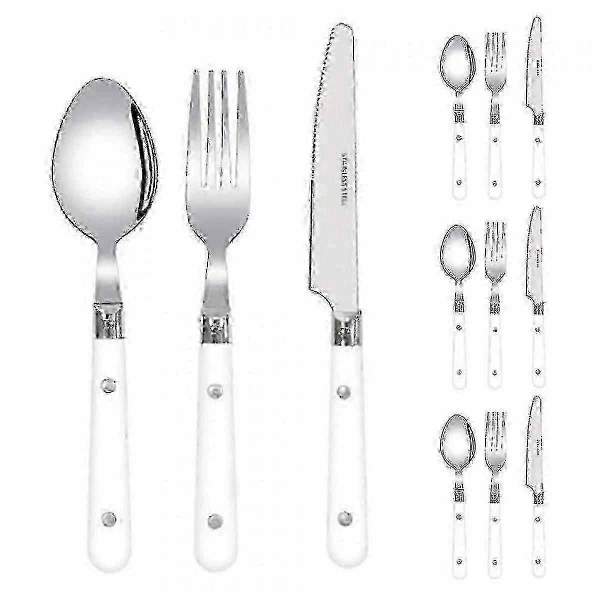 12 pieces white cutlery set for kitchen tableware