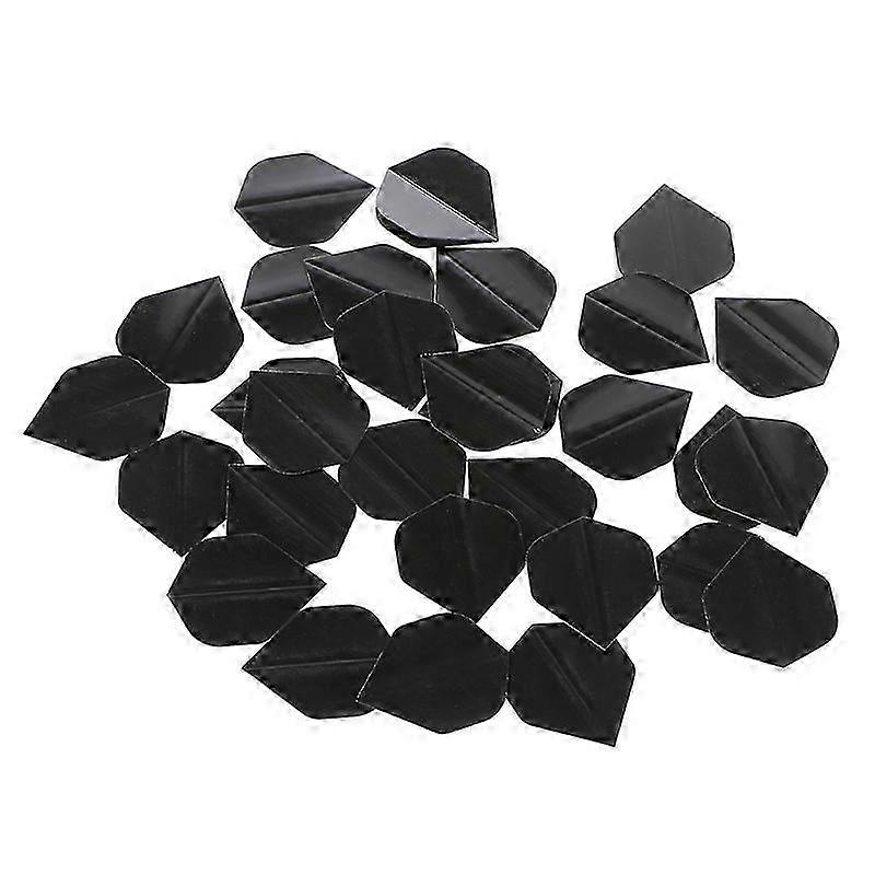 30 Pcs High Quality Simple Black PET Flights