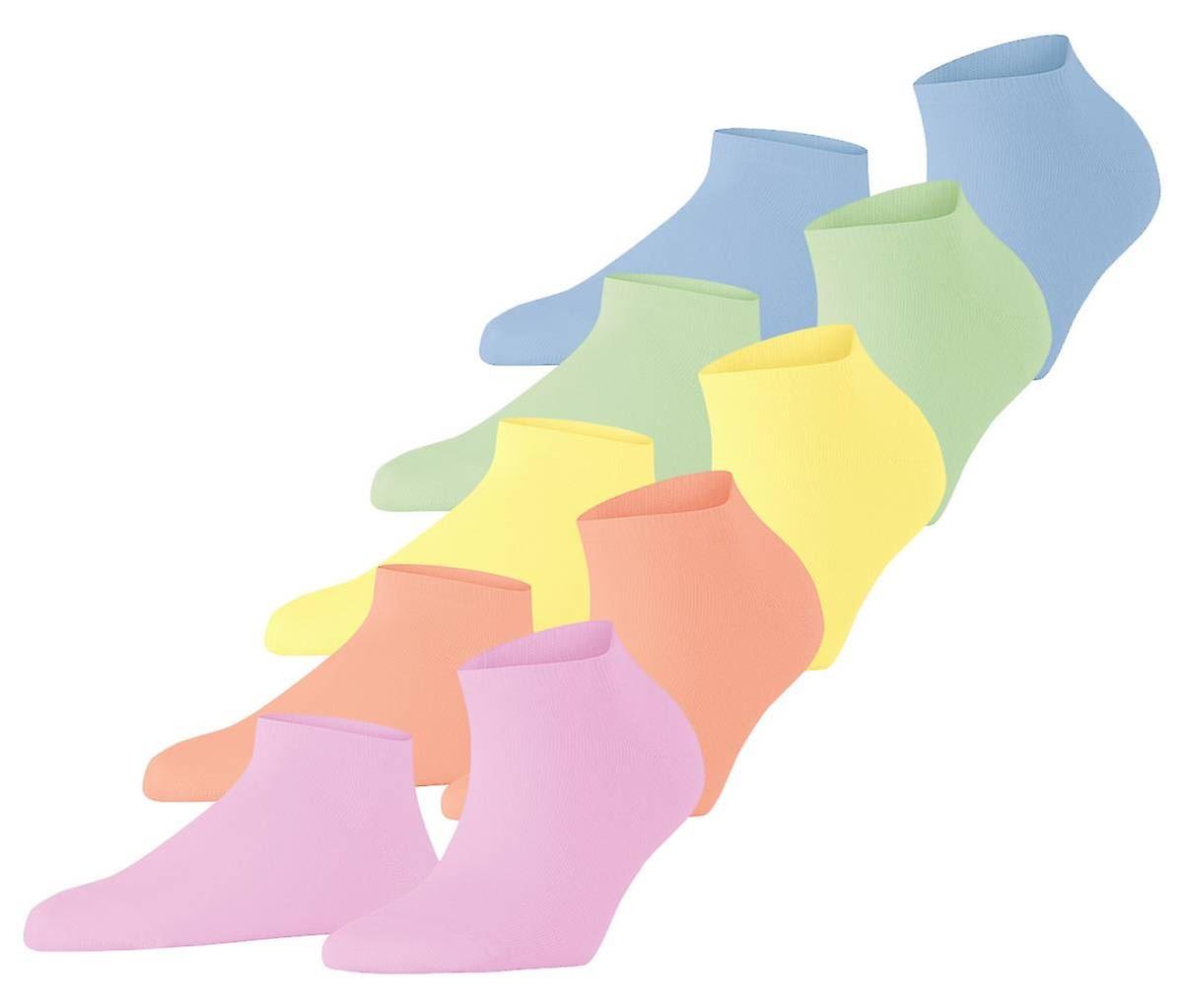 Esprit Solid Mix 5 Pack Sneaker Socks - Sortiment