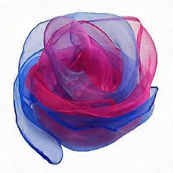 Royal Blue Purple Red Gradient Color Small Scarf for Dance Performance and Kindergarten Color Gift Small Square Scarf