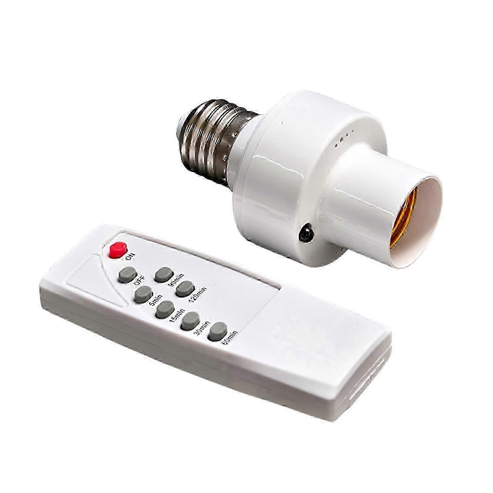 1/3 Set E27 Base Lamp Holder Light Switches Remote Control Light Socket Wireless Light Bulbs Socket Switches with Timer