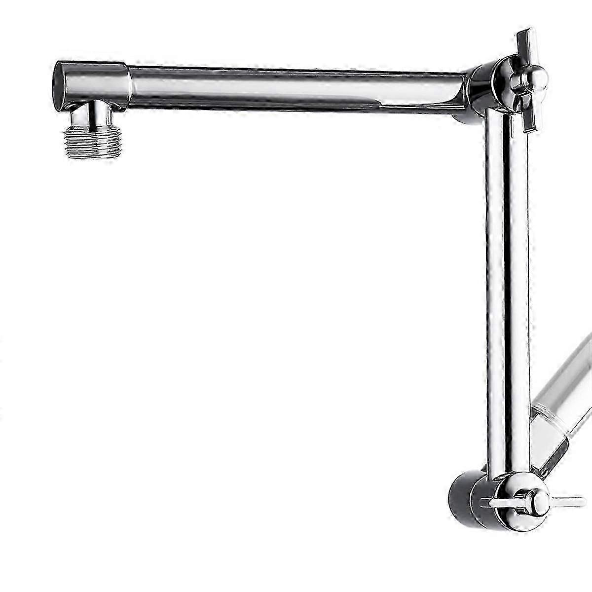 Shower Head Extender Arm 12" Adjustable Height with Secure Lock Joint