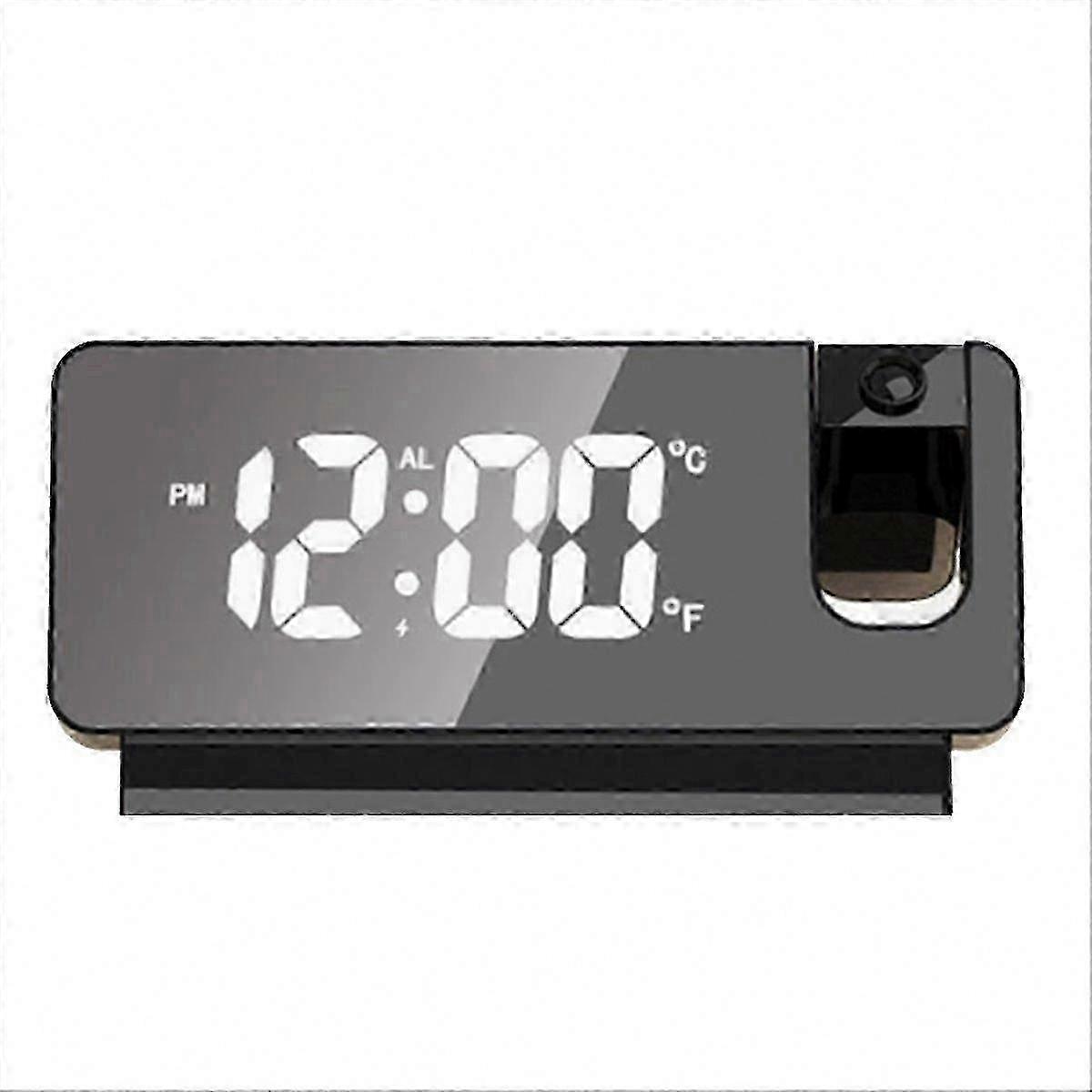 LED Projection Alarm Clock With Temp Humidity