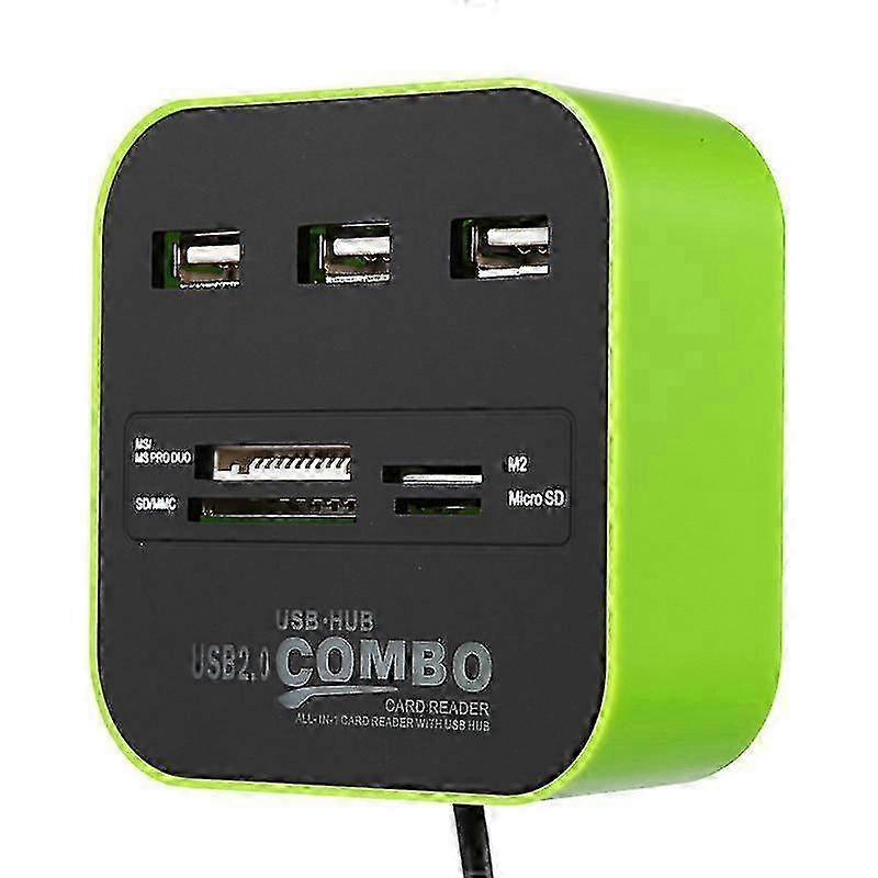 USB 2.0 Triple Port Hub + Micro SD Card Reader