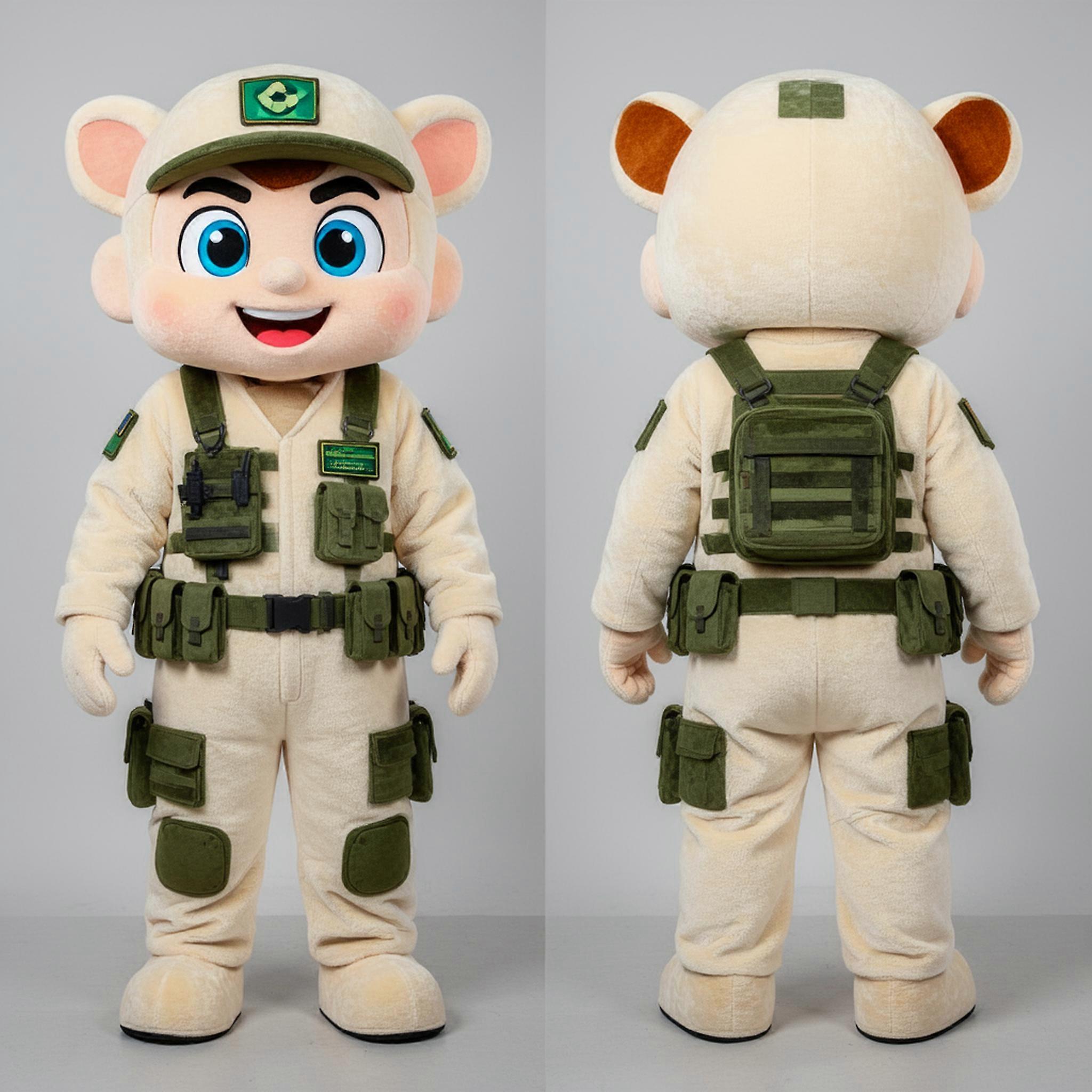 MASTICOT Cream Colored Brave Commando Mascot