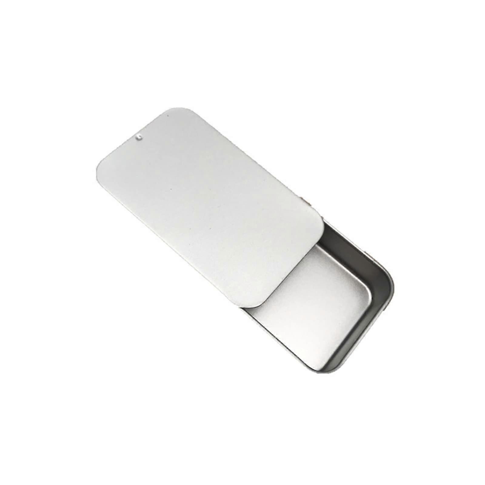 Small Rectangular Tin Jewelry Box with Clear Window, Mini Gift Storage Container Size E