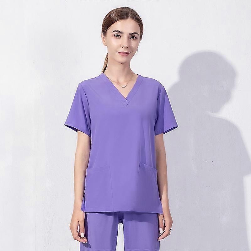 V-Neck Stretch Scrub Top Wrinkle-Resistant