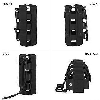Tactical Water Bottle Bag, Adjustable Nylon Pouch, Compatible with MOLLE, For Camping Hiking Climbing Cycling, 2.5L