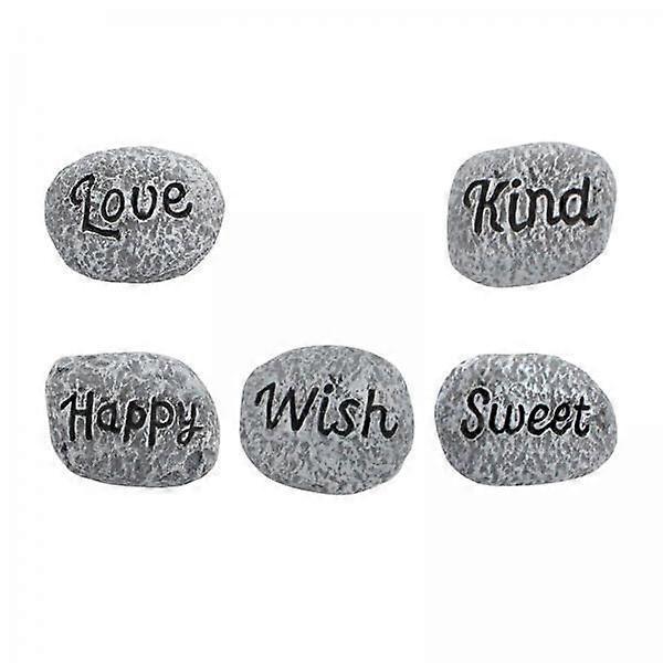 Compact Resin Stones Garden Decor Set