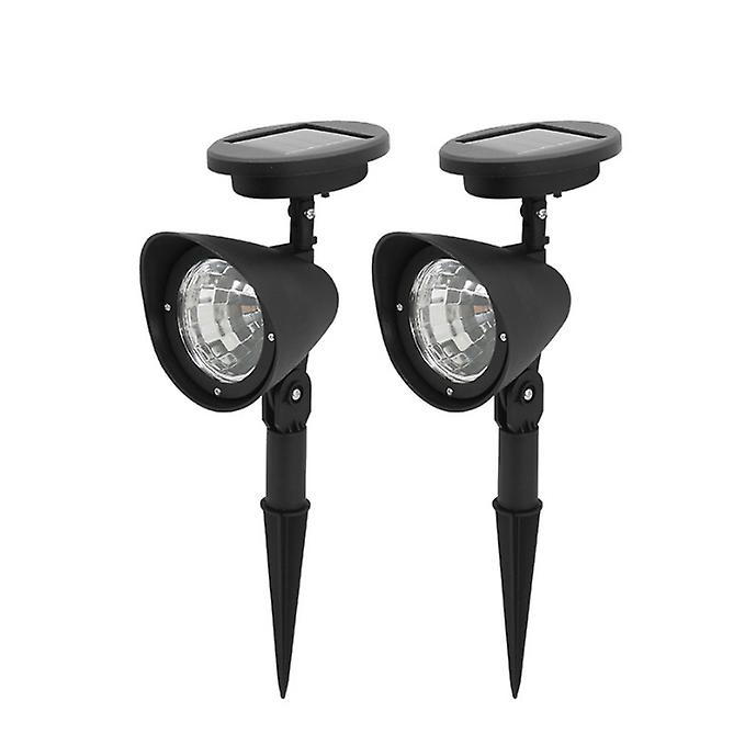 2 Pcs LED Solar Lawn Spotlight IP65 Waterproof