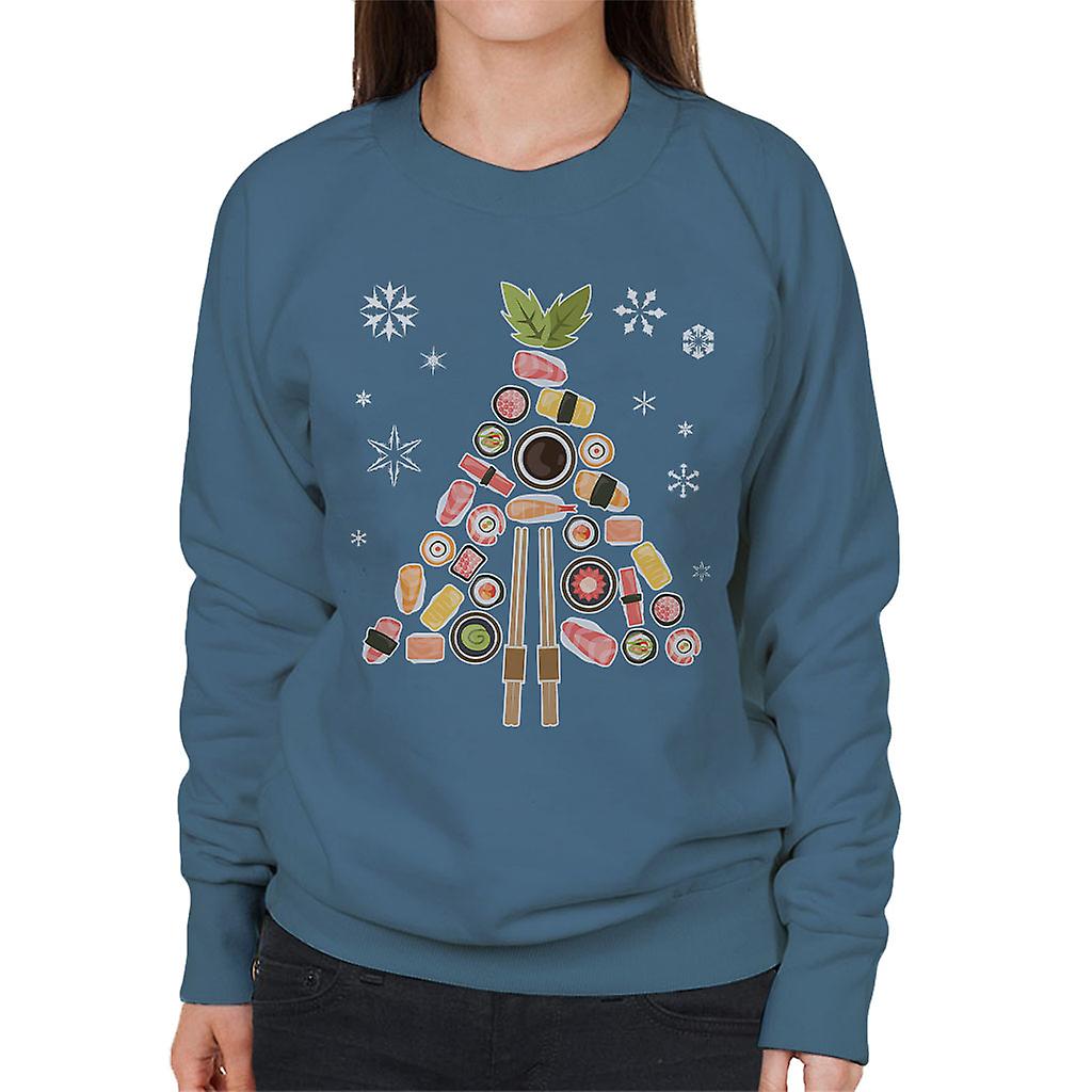 Felpa donna sushi Christmas Tree Pattern