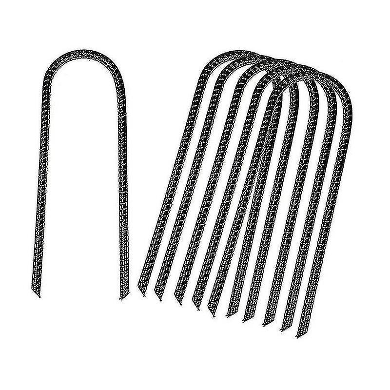 8pcs טרמפולינה יתד U בצורת עוגנים כבדים מתכת תיקון מסמר אזול