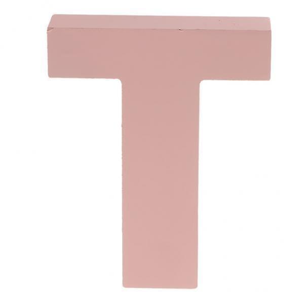 2xPink Wooden Floating Letters Door Numbers Alphabet Letter Address Spells T