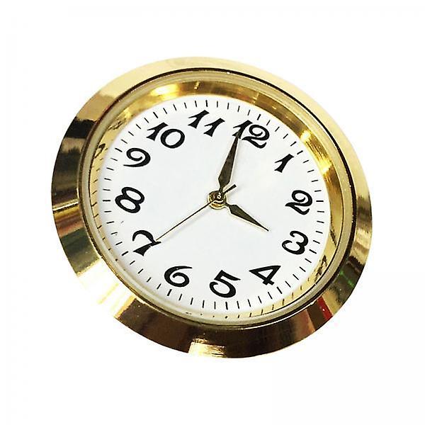2xRound Clock Insert Clock Movement Clock Face for Diameter 1-3/8 inch Hole Aureate