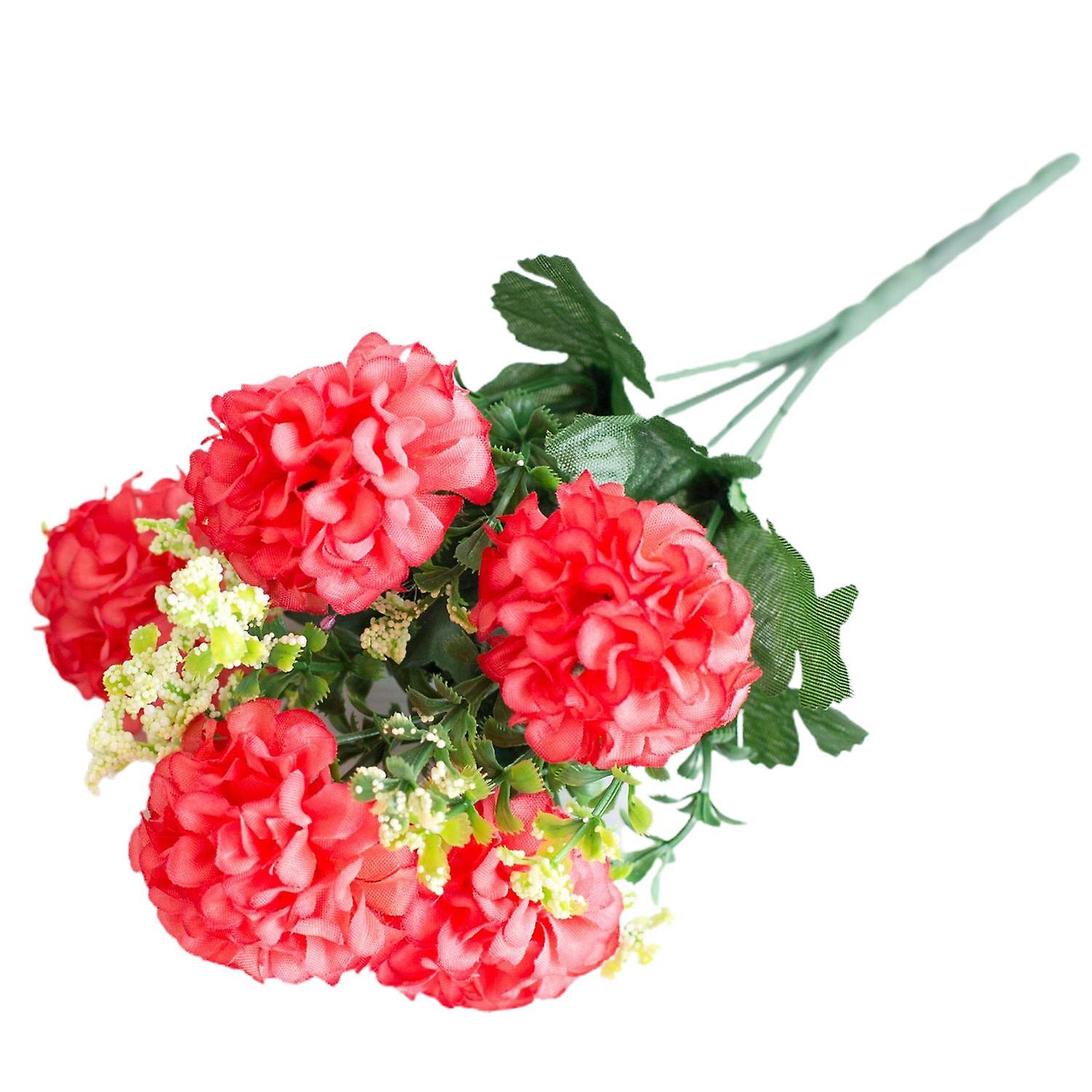 ZHOUBA 1 Bouquet Fake Flowers Charming Long-lasting 5 Heads Realistic Artificial Hydrangea Bouquet