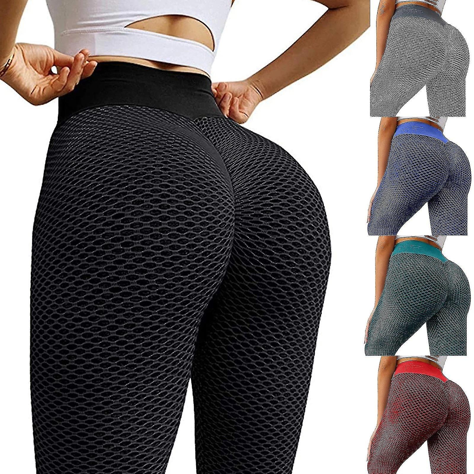 طماق نسائية اليوغا طماق الصالة الرياضية مكافحة السيلوليت اللياقة البدنية بعقب رفع السراويل