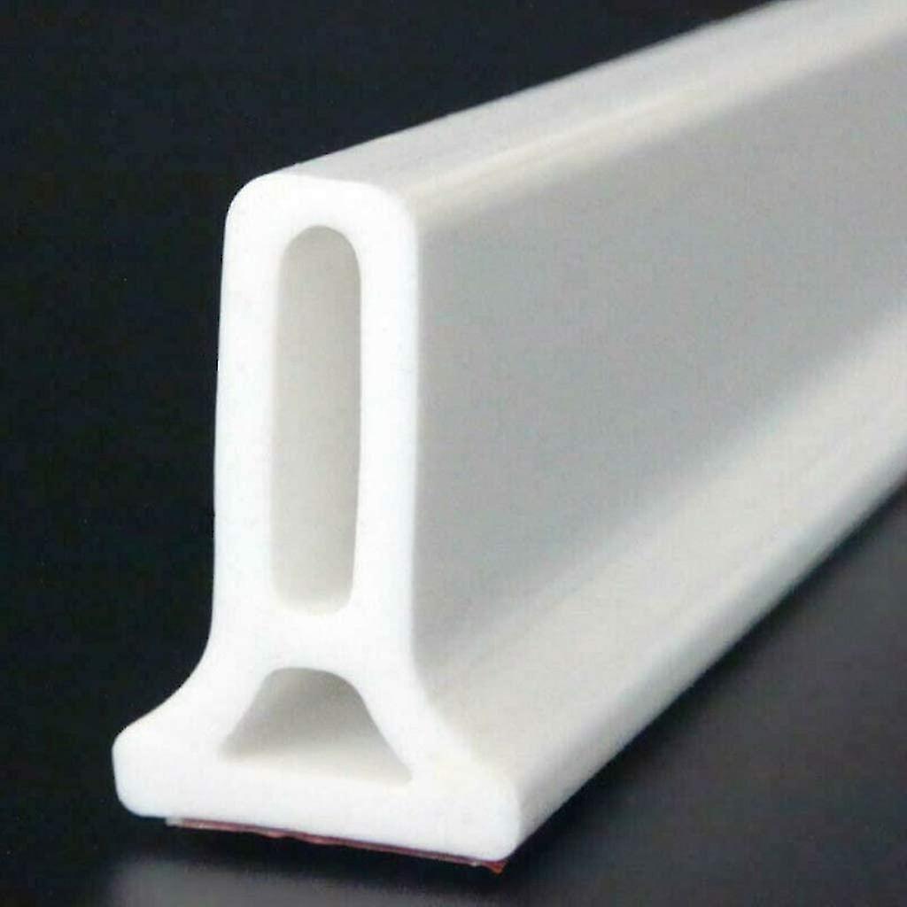 Collapsible Shower Barrier And Water Dam Retention System And Keeps Water Inside Threshold White 1m