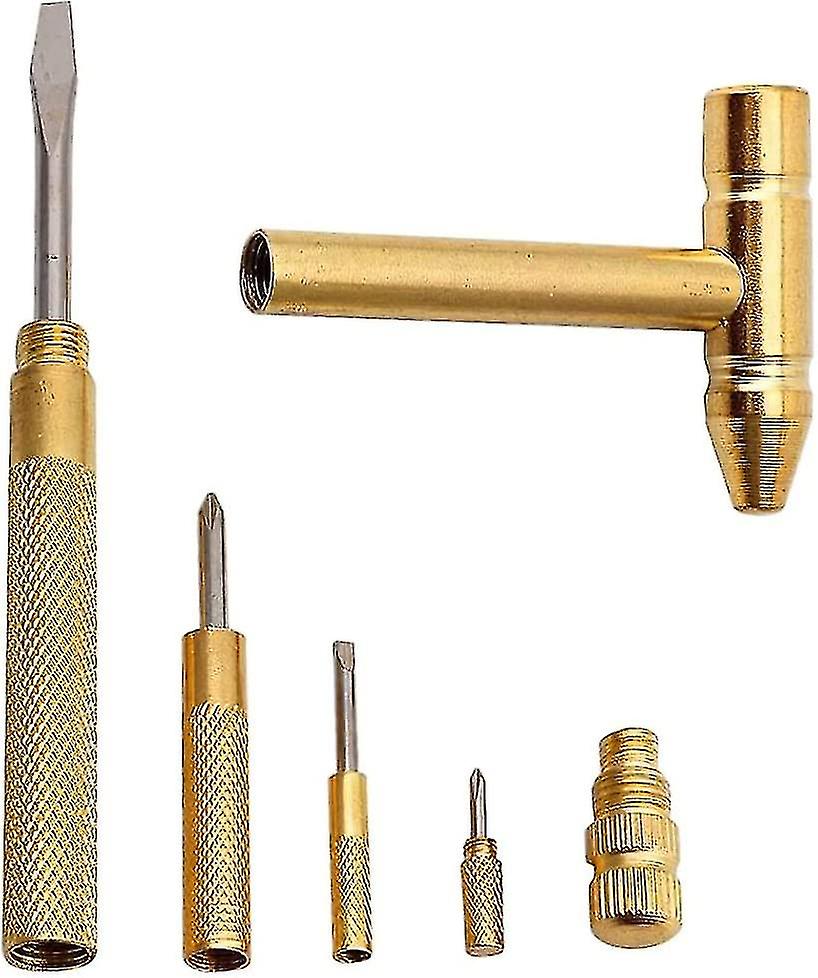 1pcs Mini Copper Hammer Household With Small Screwdriver Hammer Toolsgold