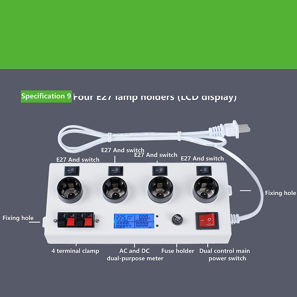 Led Multi-function E27 E14 B22 Lampholder Dimming Multi Interface Explosion-proof Short Circuit Protection Power Display