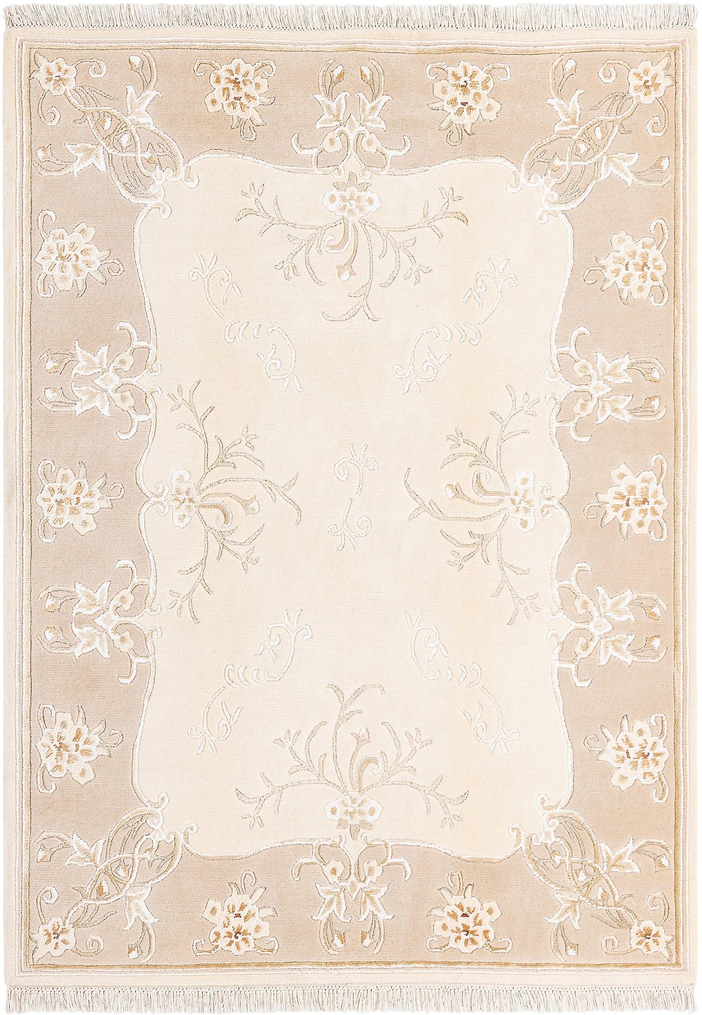 Hadorn Darya-印度 150x206 带米色手摇织机印度地毯