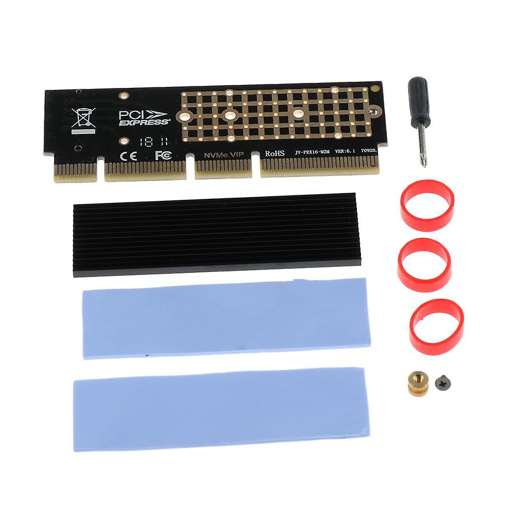 M.2 NVMe SSD TO PCIE 3.0 X16 X8 X4 M-Key Adapter Card Full Speed & Heatsink