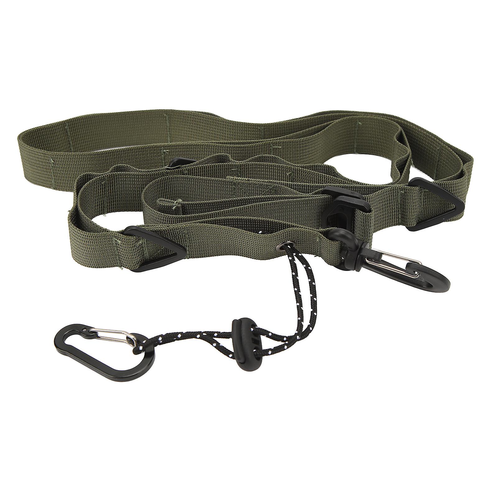 Camping Storage Strap Multifunctional Slip Resistant Nylon Shoulder Strap with Triangular Ring for Camping Accessories Green