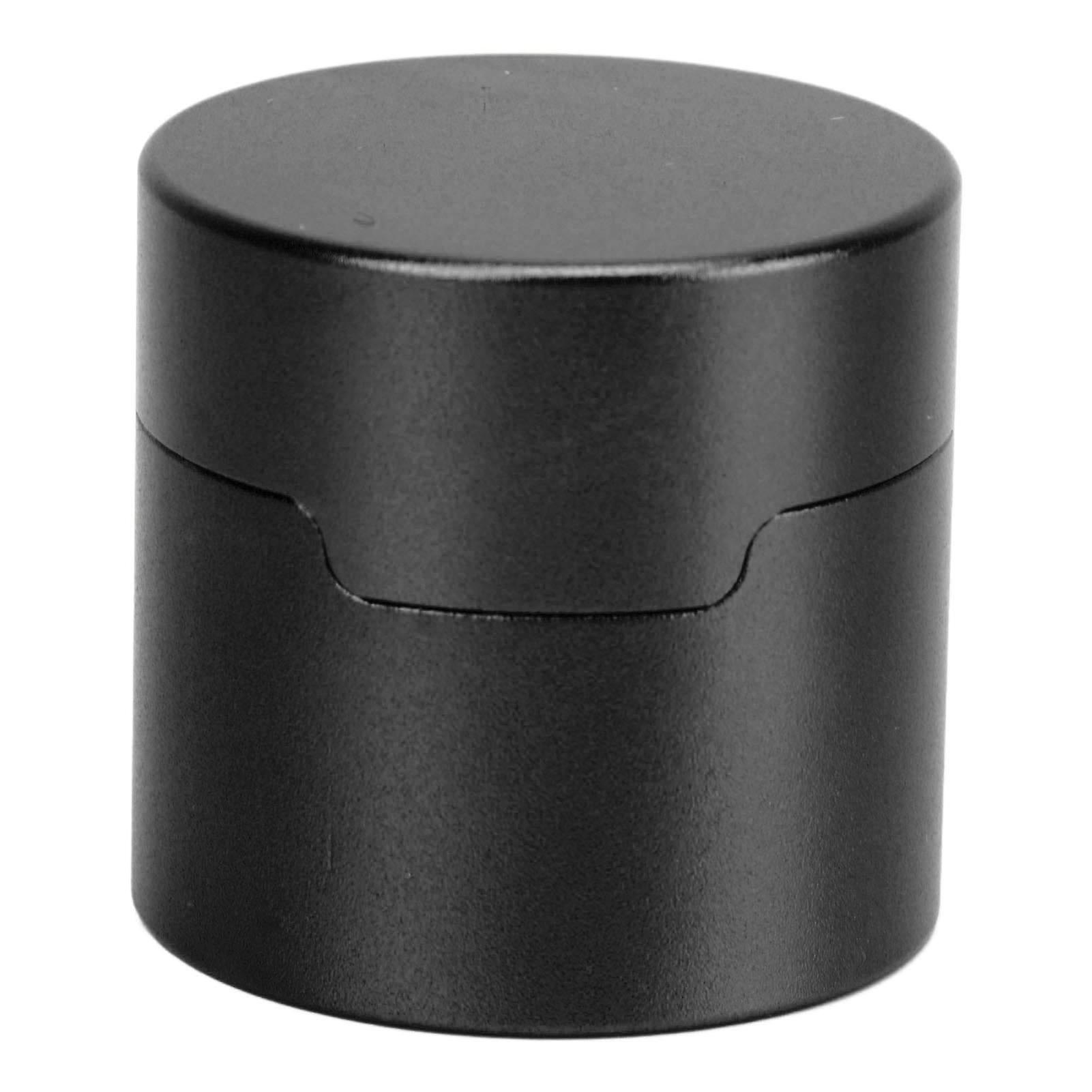 Billiard Chalk Case Round Aluminum Alloy Pool Cue Chalk Case Holder for Pool Cue Sports Accessories Black